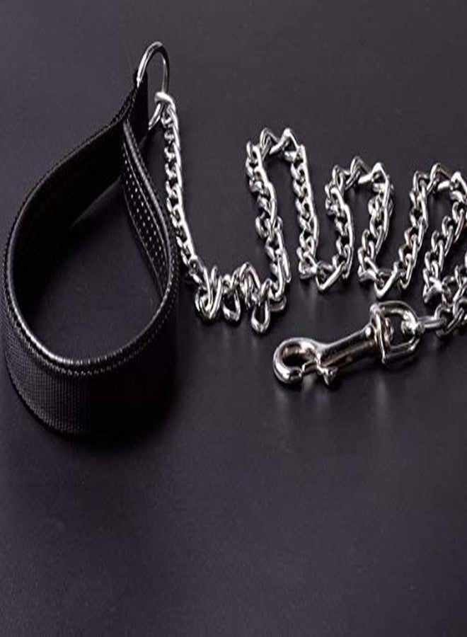 Pups&Pets Heavy Duty Dog Leash Metal Dog Leash Dog Chain with Padded Handle (Large, Multicolor) - Image 1